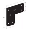L Strap Bracket Black Z-Max for 6 x 6 - Outdoor Accents APVL6