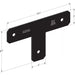 T Strap Bracket Black Z-Max for 4 x 4 - Outdoor Accents APVT4