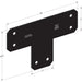 T Strap Bracket Black Z-Max for 6 x 6 - Outdoor Accents APVT6