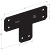 T Strap Bracket Black Z-Max for 6 x 6 - Outdoor Accents APVT6