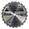 Avanti A0724A 7-1/4-inch x 24 Tooth Carbide Tipped Framing Circular Saw Blade for Wood Cutting