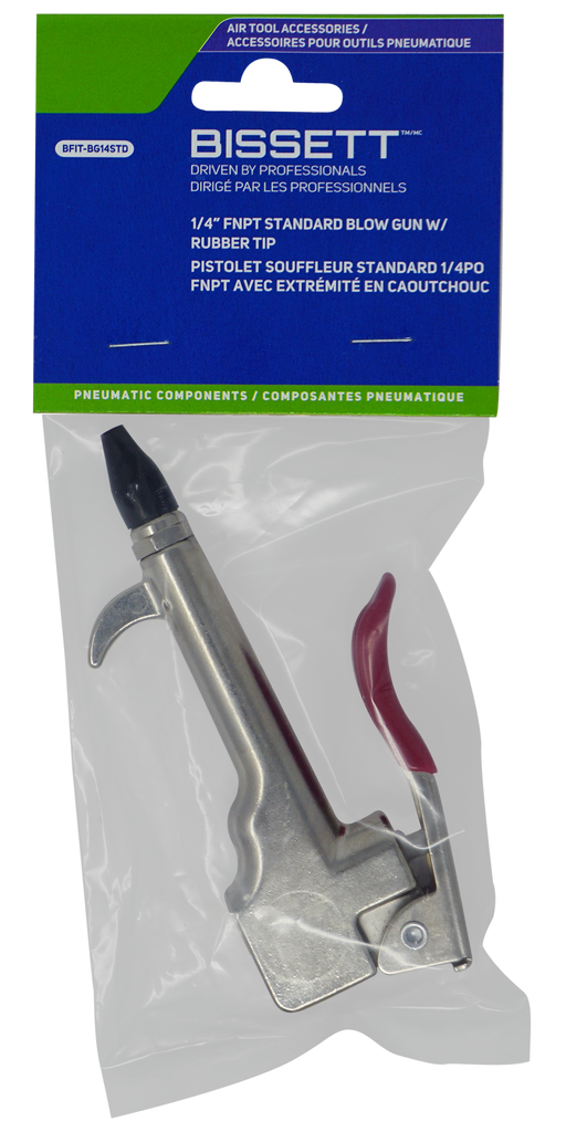 Bissett BFIT-BG14STD 1/4" Female NPT Standard Blow Gun with Rubber Tip
