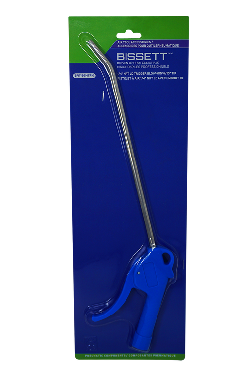 Bissett BFIT-BG14TR10 1/4" NPT Trigger Blow Gun with 10" Tip