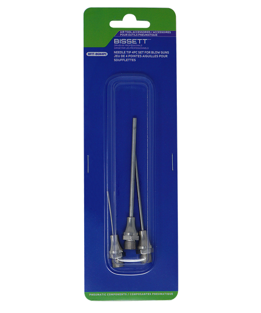 Bissett BFIT-BGN4PC Blow Gun Needle Tip Set, 4 Piece