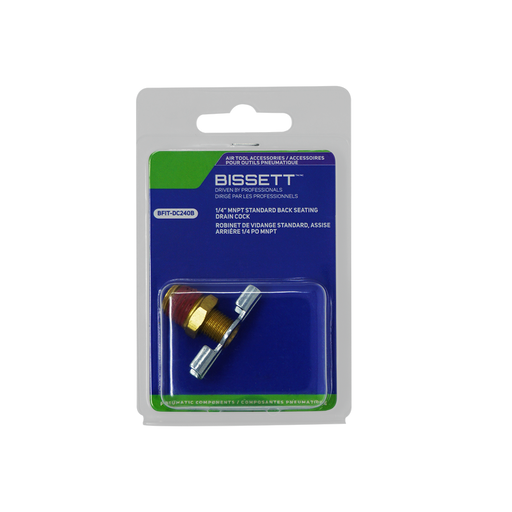 Bissett BFIT-DC240B 1/4" Male NPT Back-Seating Drain Cock