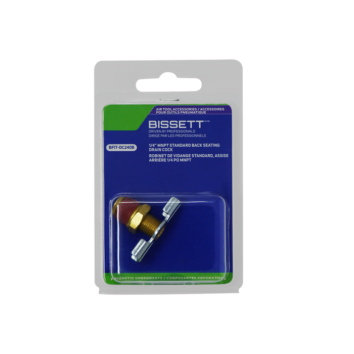 Bissett BFIT-DC240B 1/4" Male NPT Back-Seating Drain Cock