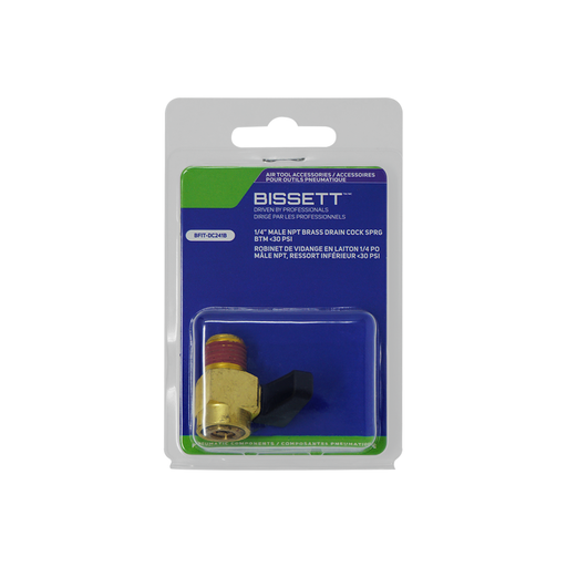 Bissett BFIT-DC241B 1/4" Male NPT Brass Ball Drain Valve