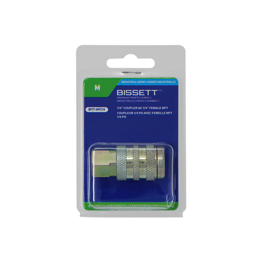 Bissett BFIT-MFC14 1/4" Industrial Coupler x 1/4" Female NPT