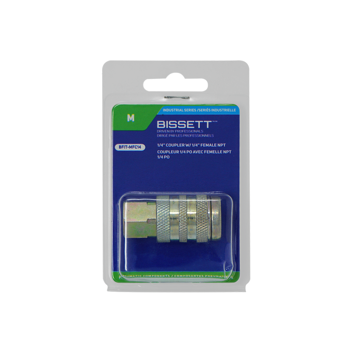 Bissett BFIT-MFC14 1/4" Industrial Coupler x 1/4" Female NPT