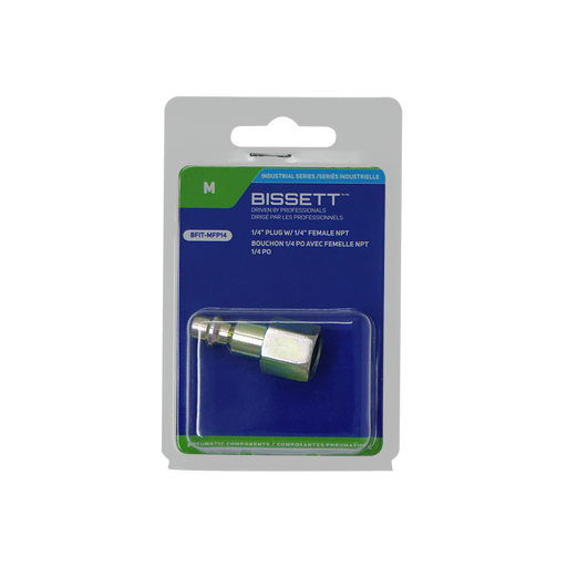 Bissett BFIT-MFP14 1/4" Industrial Plug x 1/4" Female NPT