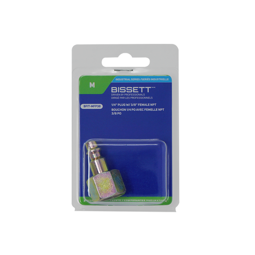 Bissett BFIT-MFP38 1/4" Industrial Plug x 3/8" Female NPT