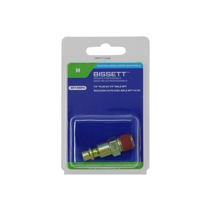 Bissett BFIT-MMP14 1/4" Industrial Plug x 1/4" Male NPT