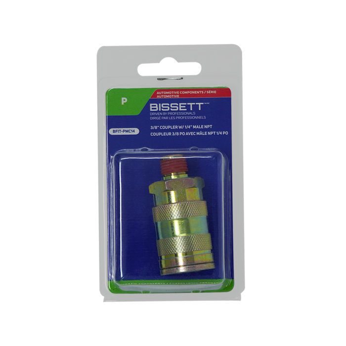 Bissett BFIT-PMC14 3/8" Automotive Coupler x 1/4" Male NPT
