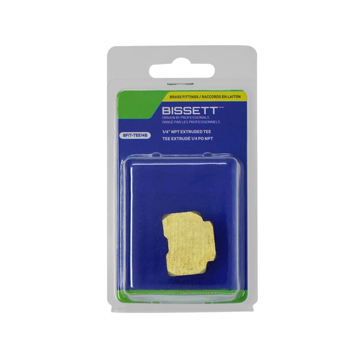 Bissett BFIT-TEE14B 1/4" NPT Brass Extruded Tee