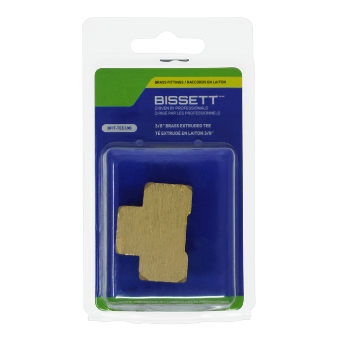 Bissett BFIT-TEE38B 3/8" NPT Brass Extruded Tee