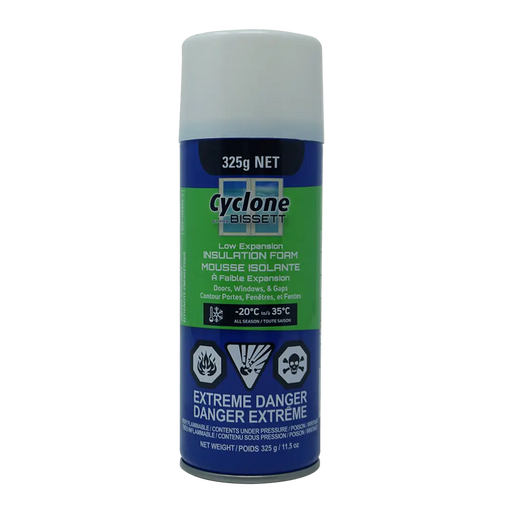 Bisset BCF-M325S-2 Cyclone Low Expansion Insulation Spray Foam with Straw 325 Grams