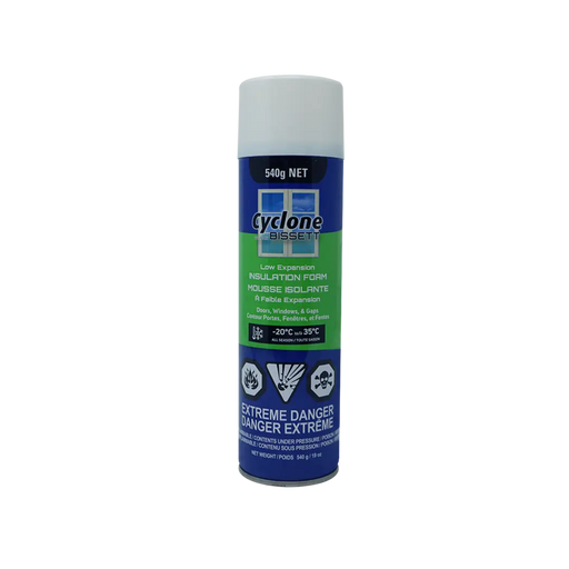 Bisset BCF-M540S-2 Cyclone Low Expansion Insulation Spray Foam with Straw 540 Grams