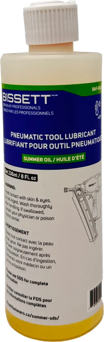 Bisset BAF-OILS Pneumatic Tool Lubricant Summer Oil 8oz