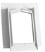 Raindog Blank Plate rainscreen mounting plate, White