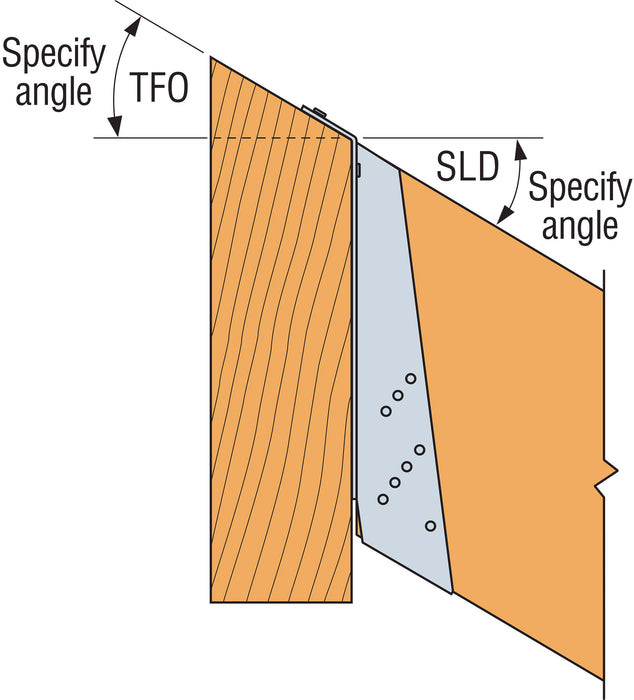 Simpson Strong-Tie heavy top-flange beam hanger, installed illustration