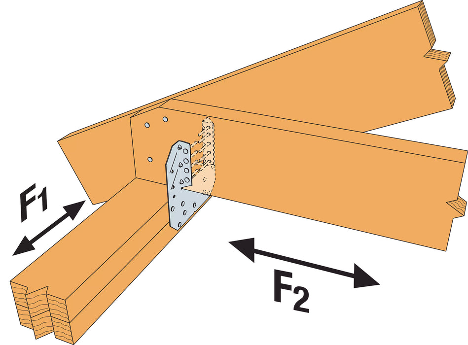 Simpson Strong-Tie H10A-2, installed rafter to plate