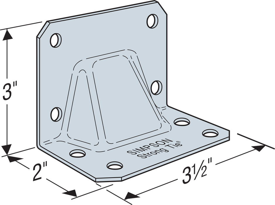 Hurricane Gusset Angle with SDS Screws - HGA10KT