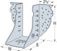 Simpson Strong-Tie heavy girder hanger with double-shear nailing, installed illustration
