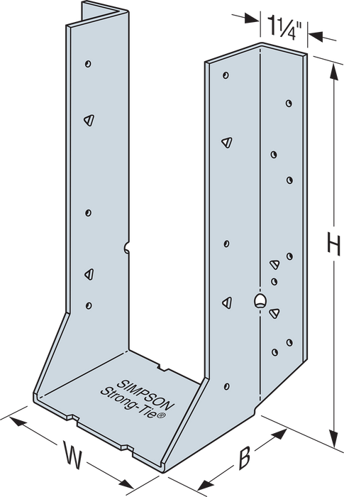 4" x 10" TJI 560 Heavy Face Mount I-Joist Hanger - HU410