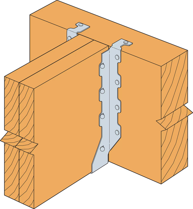 Simpson Strong-Tie heavy top-flange hanger with double-shear nailing, installed illustration