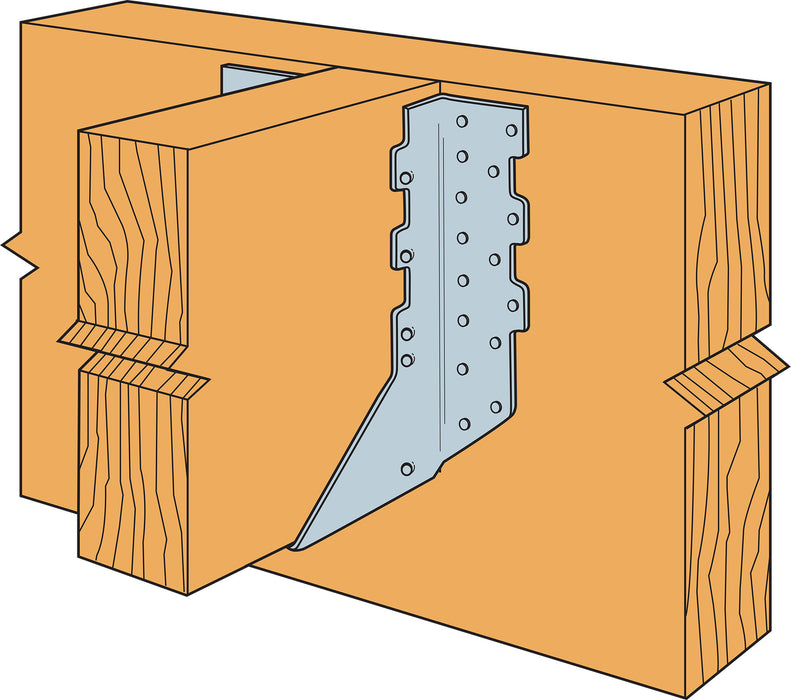 Simpson Strong-Tie heavy double-shear face-mount hanger, installed illustration