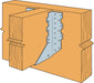 Simpson Strong-Tie heavy double-shear face-mount hanger, installed illustration