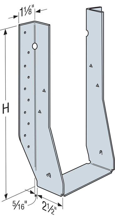 Simpson Strong-Tie medium face-mount i-joist hanger, installed illustration