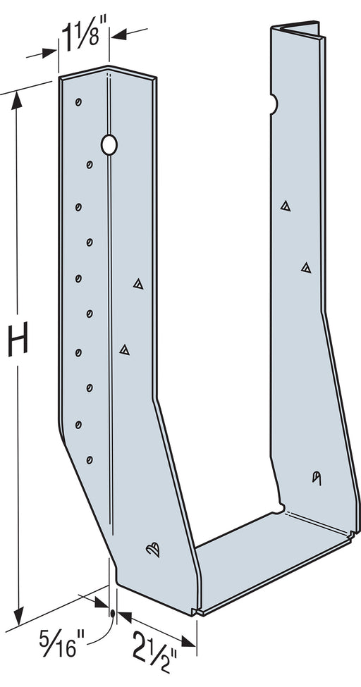 Simpson Strong-Tie medium face-mount i-joist hanger, installed illustration
