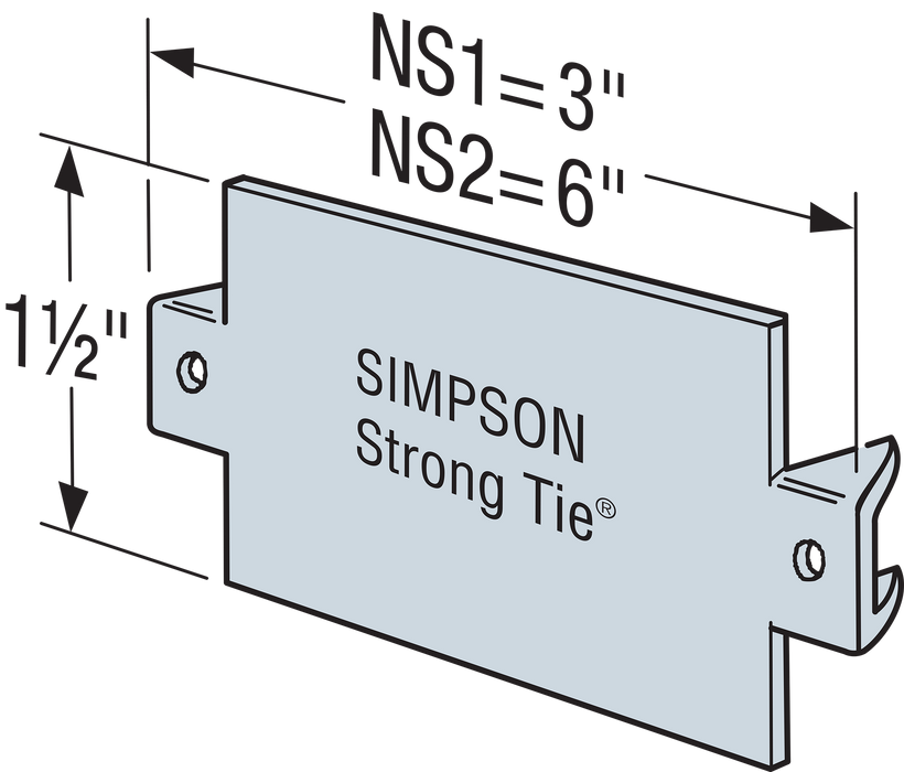 1-1/2" x 3" Nail Stop - NS1