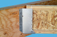 Simpson Strong-Tie 45-degree skewed joist hanger, installed illustration