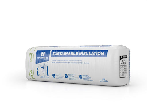 Certainteed fiberglass batt insulation for 2 by 4 wood framing with 15.25 inch on center. Covers 58.75 square feet.