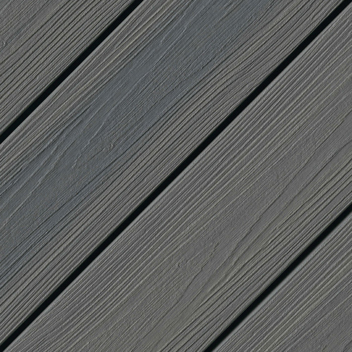 Eva-Last 1" x 12" Infinity I-Series Square Composite Decking Boards Concrete Grey