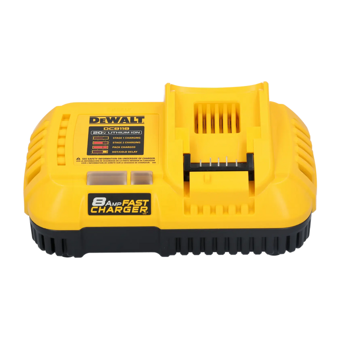 DeWalt DCB118 20V/60V MAX FLEXVOLT fan-cooled fast charger on white background