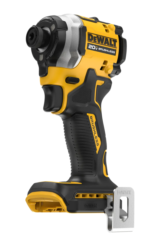 DeWalt DCF850B 20V MAX ATOMIC 1/4 in. 3-speed impact driver, tool only, on white background