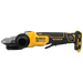 DeWalt DCG413FB 20V MAX XR 5 in. flathead paddle-switch angle grinder with Kickback Brake, tool only, on white background