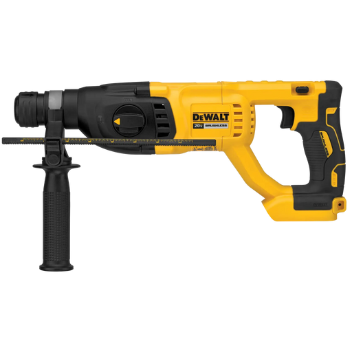 DeWalt DCH133B 20V MAX XR 1 in. SDS Plus D-handle rotary hammer, tool only, on white background