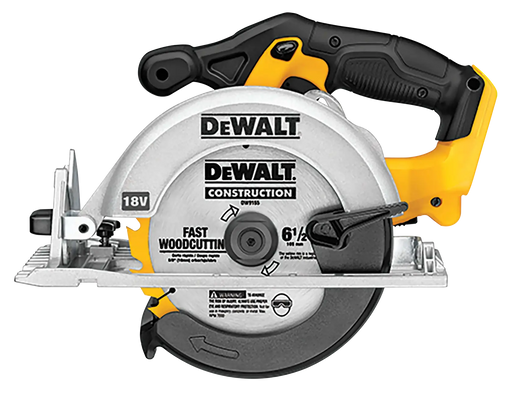DeWalt DCS391B 20V MAX 6-1/2 in. circular saw, tool only, on white background