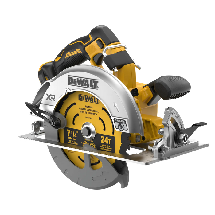 DeWalt DCS590B 20V MAX XR 7-1/4 in. circular saw, tool only, on white background