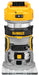 DeWalt DCW600B 20V MAX XR brushless cordless compact router, tool only, on white background