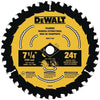 DeWalt 7-1/4" 24 tooth framing circular saw blade