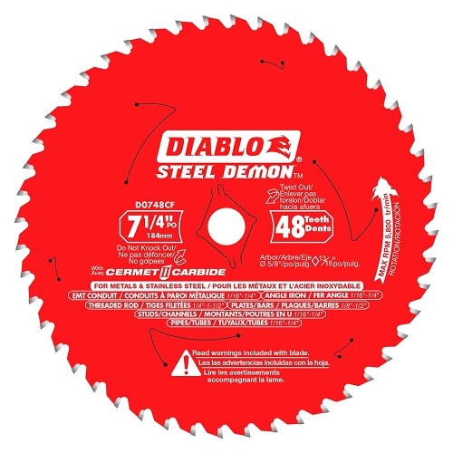 Diablo 7-1/4" 48 Teeth Metal Circular Saw Blade