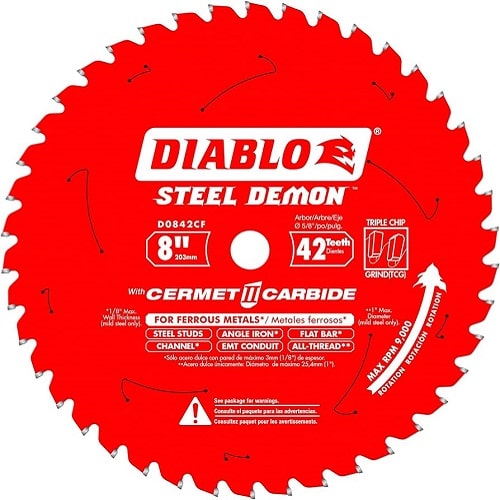 Diablo D0842CF 42 Teeth Metal Cutting Miter Saw Blade