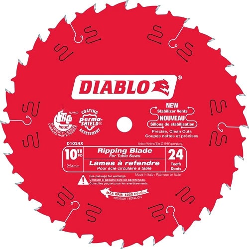 Diablo D0724X 24 Teeth Table Saw Blade for Wood