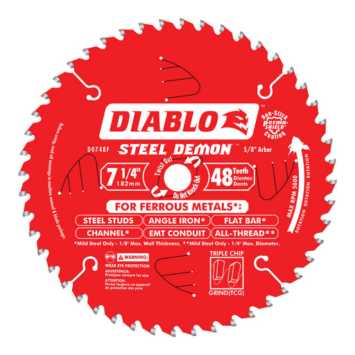 Diablo Steel Demon D0748F 7-1/4 in. 48-tooth ferrous metal cutting saw blade
