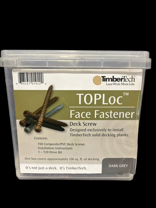 TimberTech Toploc Screws, Dark Grey (350 per Box)